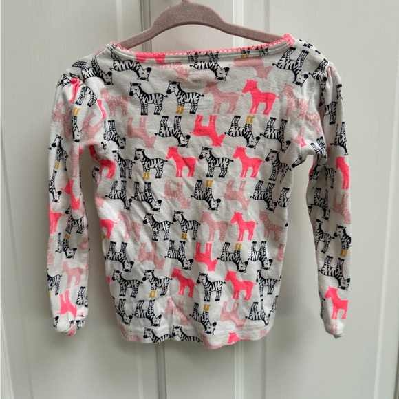 Simple Joys by Carter’s 24M Multicolor Zebra Long Sleeve Girls Pajamas Top - Picture 4 of 4